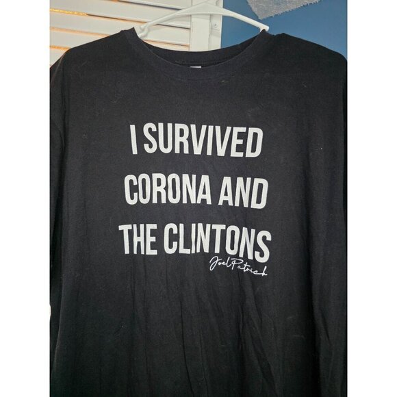 I Survived Corona & the Clintons t-shirt Women's XL Black - Picture 4 of 5